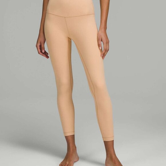 Lululemon Align High Rise Pant 25" Beige Size 4 Athletic - Picture 1 of 7